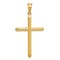 14K Yellow Gold Cross Pendant Charm Religious Jewerly 56mm x 30mm
